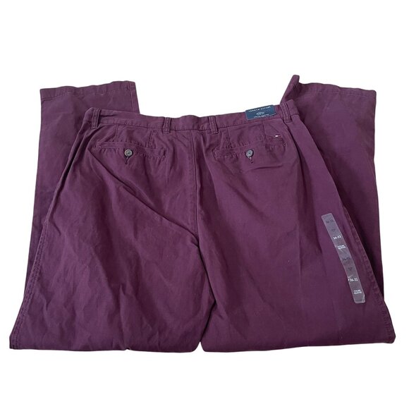 New Tommy Hilfiger Graduate Chino Pants Men's Size 36x32 Harvard Red Cotton - Picture 5 of 6